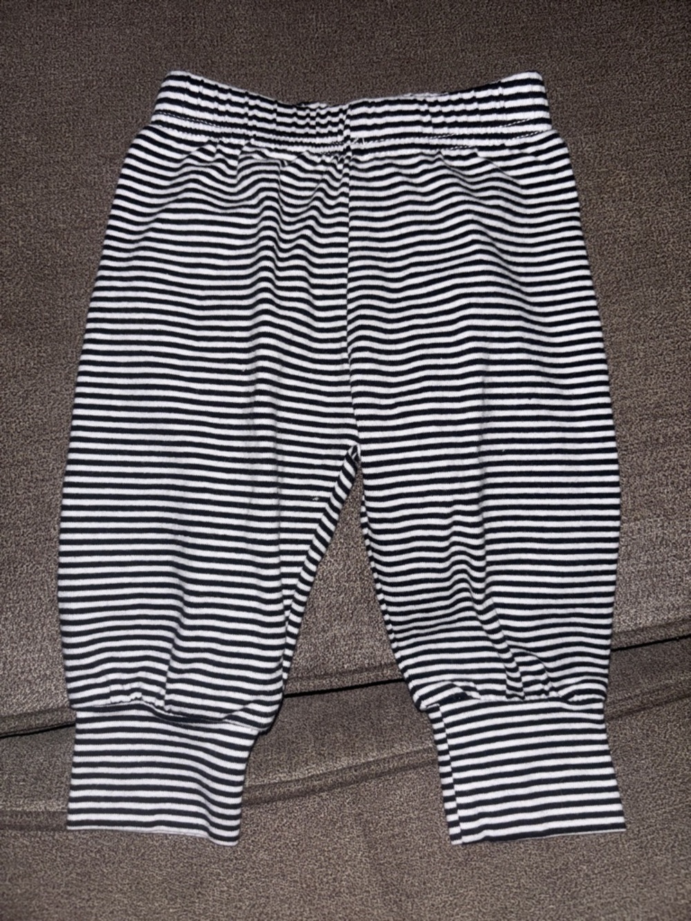 Kids Black & White Striped Leggings - Soft Elastic Waist